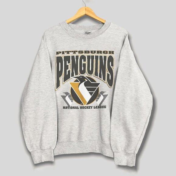 90s Vintage Pittsburgh Penguins Hockey Sweatshirt, Retro NHL Penguins Shirt Tee - Picture 1 of 2